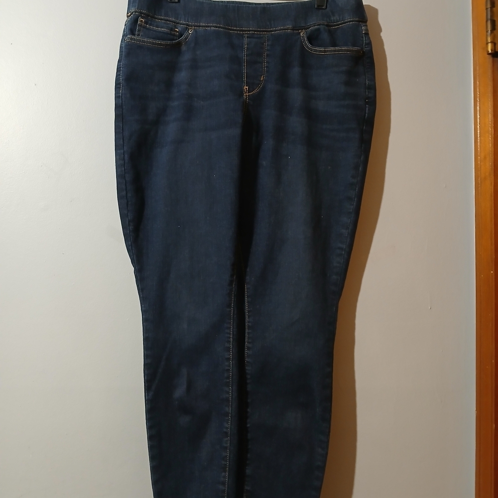 Levi's Totally Shaping Pull On Skinny Jeabs Dark Blue Women's Jeggings Size 14S
